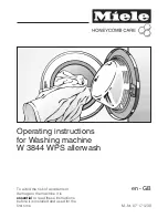 Miele W 3844 WPS Allerwash Operating Instructions Manual preview