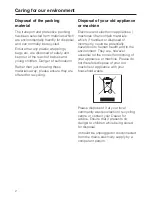 Preview for 2 page of Miele W 3844 WPS Allerwash Operating Instructions Manual