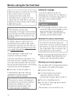 Preview for 12 page of Miele W 3844 WPS Allerwash Operating Instructions Manual