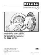 Miele W 3922 WPS Operating Instructions Manual preview