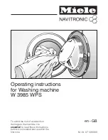 Предварительный просмотр 1 страницы Miele W 3985 WPS Operating Instructions Manual