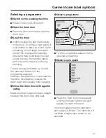 Предварительный просмотр 21 страницы Miele W 404 Plus Operating Instructions Manual