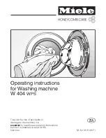 Preview for 1 page of Miele W 404 WPS Operating Instructions Manual