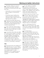 Preview for 7 page of Miele W 404 WPS Operating Instructions Manual