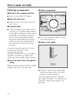 Preview for 20 page of Miele W 404 WPS Operating Instructions Manual