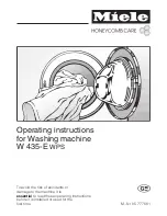 Miele W 435-E WPS Operating Instructions Manual preview