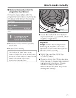 Preview for 21 page of Miele W 4446 WPS Operating Instructions Manual