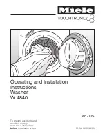 Miele W 4840 Operating And Installation Instructions предпросмотр