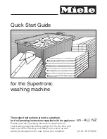 Miele W 5000 WPS Supertronic Quick Start Manual preview