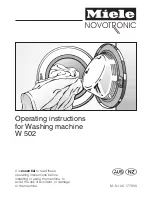 Предварительный просмотр 1 страницы Miele W 502 Operating Instructions Manual