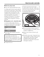 Preview for 21 page of Miele W 5780 Operating Instructions Manual