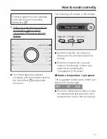 Preview for 17 page of Miele W 5800 HomeCare XL Operating Instructions Manual