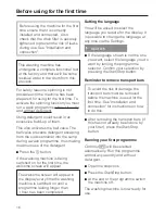 Preview for 16 page of Miele W 5872 Edition 111 Operating Instructions Manual