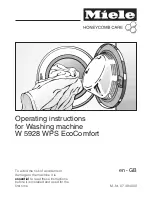 Preview for 1 page of Miele W 5928 WPS EcoComfort Operating Instructions Manual