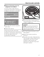 Preview for 27 page of Miele W 5928 WPS EcoComfort Operating Instructions Manual