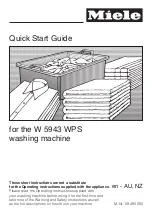 Предварительный просмотр 1 страницы Miele W 5943 WPS Quick Start Manual