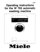 Miele W 765 Operating Manual preview