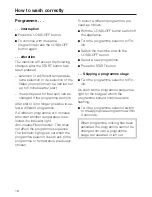 Preview for 18 page of Miele W 864 Operating Manual