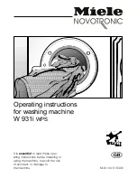 Preview for 1 page of Miele W 931i Operating Instructions Manual