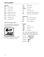 Preview for 22 page of Miele W 931i Operating Instructions Manual