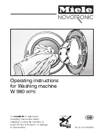 Miele W 980 WPS Operating Instructions Manual preview