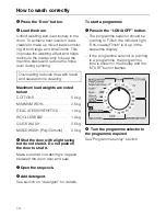 Preview for 14 page of Miele W 980 WPS Operating Instructions Manual