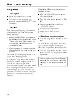 Preview for 18 page of Miele W 980 WPS Operating Instructions Manual