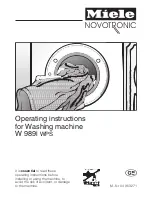 Miele W 989i wps Operating Instructions Manual preview