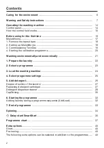 Preview for 2 page of Miele W1 Operating Instructions Manual