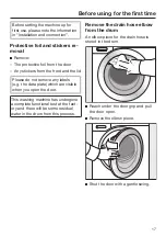 Preview for 17 page of Miele WCH 360 SpeedCare 1600 Operating Instructions Manual