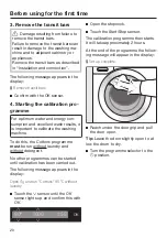 Preview for 20 page of Miele WCH 360 SpeedCare 1600 Operating Instructions Manual