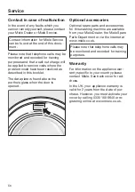 Предварительный просмотр 56 страницы Miele WDB004 Operating Instructions Manual