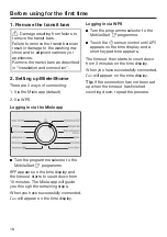 Предварительный просмотр 18 страницы Miele WED 665 Excellence Operating Instructions Manual