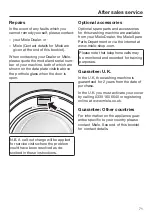 Preview for 71 page of Miele WKG 120 Operating Instructions Manual