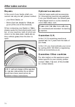 Preview for 74 page of Miele WKH 122 WPS Operating Instructions Manual