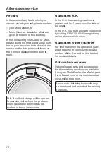 Preview for 74 page of Miele WMH122 WPS Operating Instructions Manual