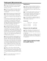 Preview for 4 page of Miele WS 5101 Operating Instructions Manual