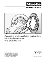 Miele WS 5425 MC 13 Operating And Installation Instructions preview