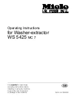 Miele WS 5425 MC 7 Professional Operating Instructions Manual preview