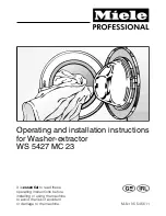 Preview for 1 page of Miele WS 5427 MC 23 Operating And Installation Instructions