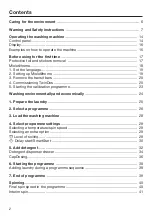 Preview for 2 page of Miele WSG 663 Series Operating Instructions Manual