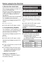 Preview for 20 page of Miele WSG 663 Series Operating Instructions Manual