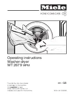 Miele WT 2670 WPM Operating Instructions Manual preview