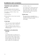 Preview for 72 page of Miele WT 2780 WPM Operating Instructions Manual