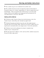 Предварительный просмотр 7 страницы Miele WT 2780 Operating Instructions Manual