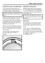 Preview for 73 page of Miele WWE760 Operating Instructions Manual