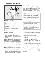 Preview for 20 page of Miele WWF 060 Operating Instructions Manual