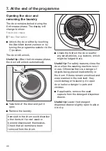 Предварительный просмотр 40 страницы Miele WWI 860 Operating Instructions Manual