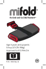 Mifold Grab-and-Go Child Restraint Manual preview