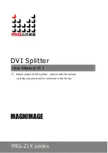 Preview for 19 page of MIG MAGNIMAGE MIG-21X Series User Manual